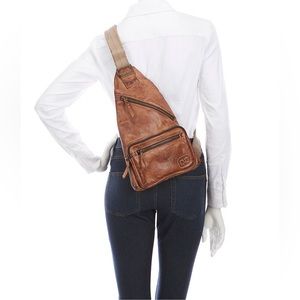 Bed Stu Andie Tannwd Leather Sling Backpack. New